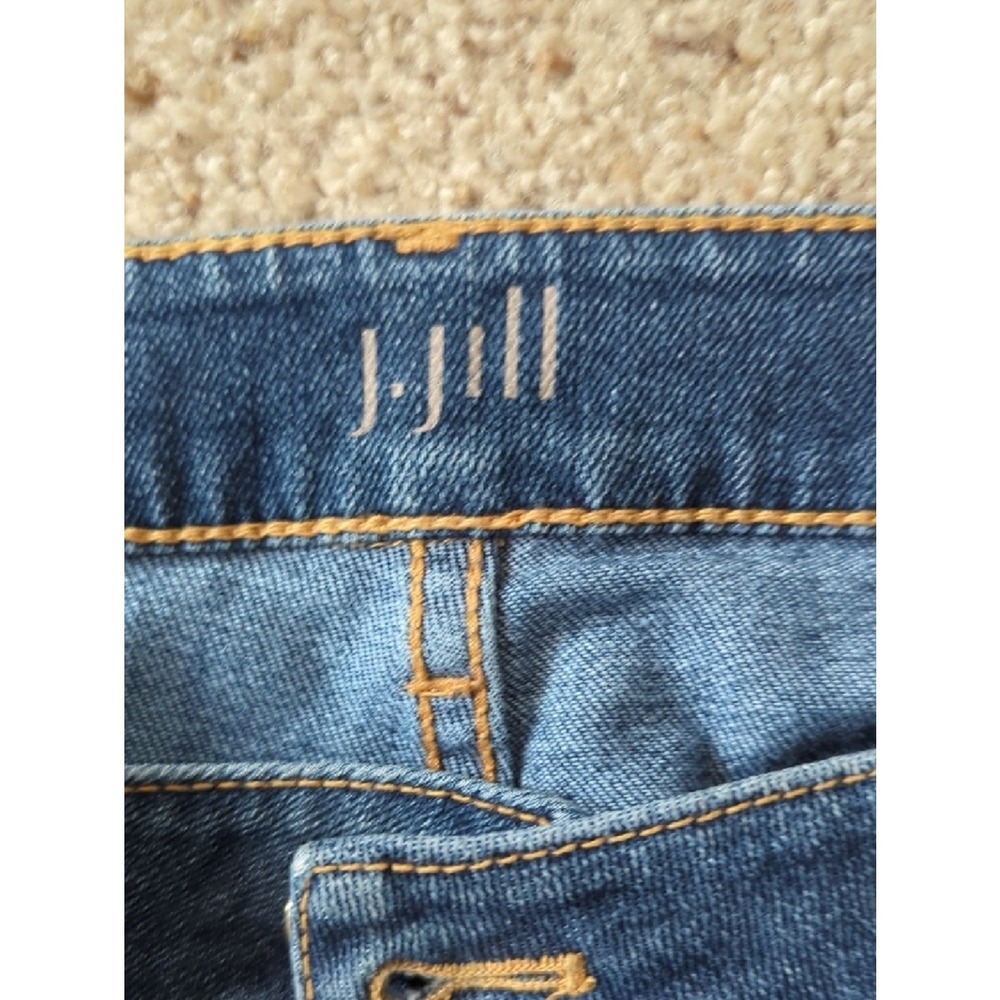 J Jill Authentic Fit Slim Ankle Jeans Women's Size 12 P Cute Rolled Up - Picture 2 of 7